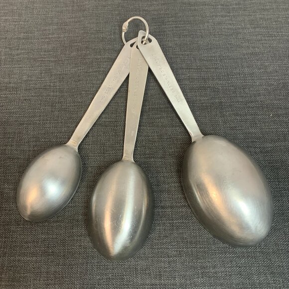 Ekco 18/0 Stainless Steel Measuring Spoons 1/8, 1/4, 1/2 Cup - Picture 2 of 9
